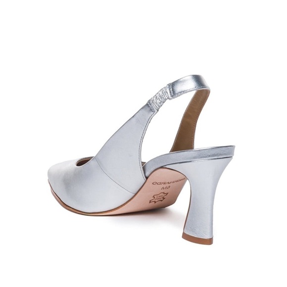 BERNARDO Slingback Pump in silver leather - Picture 5 of 16